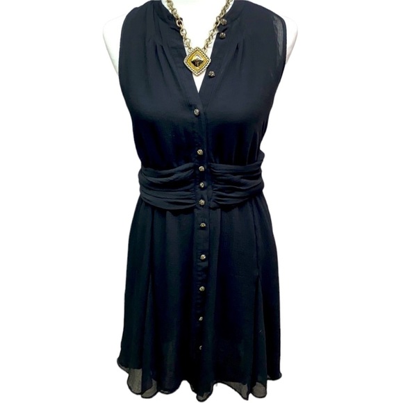 Karl Lagerfeld Textured Waffle Buttons Dress - Picture 1 of 6